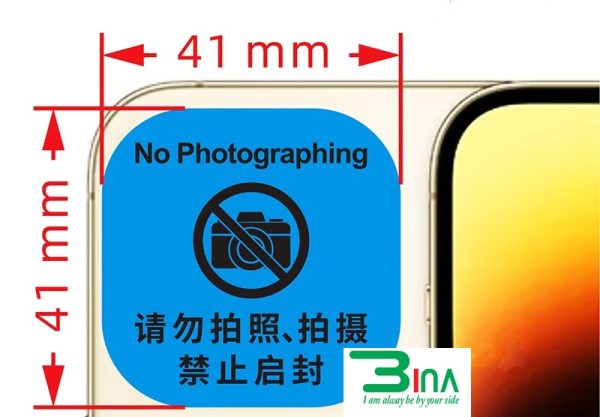 Tem dán camera điện thoại, tem void open bảo mật - Printbina
