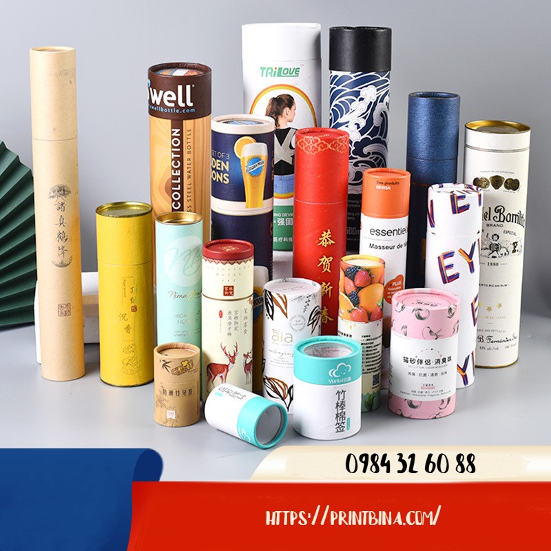 Ống giấy carton in logo