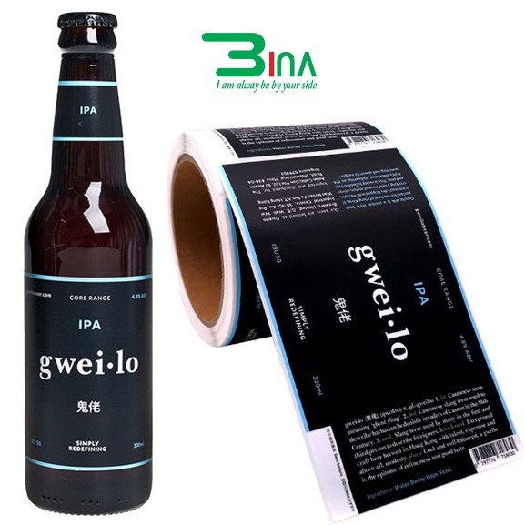 Cuộn decal dán chai rượu