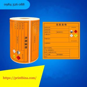 Tem nhãn hoá chất