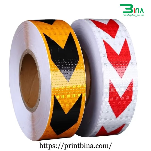 Băng keo phản quang vàng đen